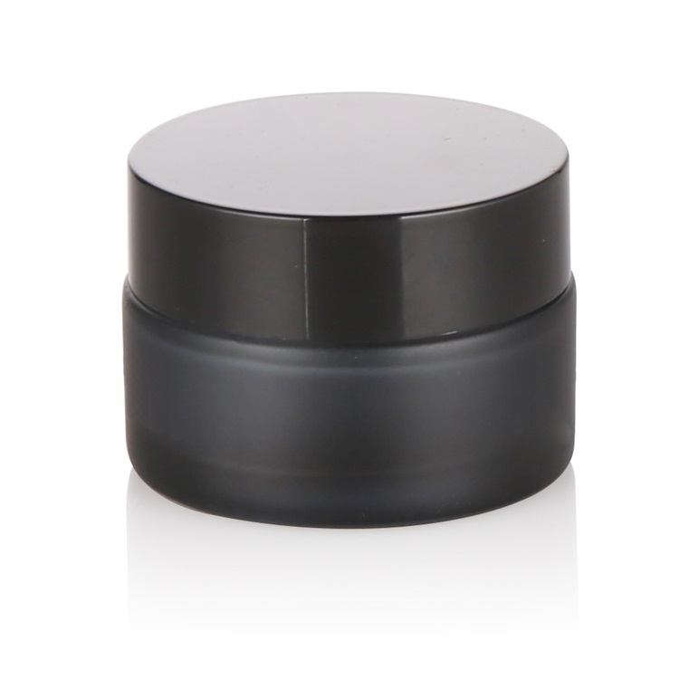30g 30ml cosmetic cheap amber round cream glass jar 5g 10g 15g 20g 30g 50g 100g recycled natural jar with black plastic lid