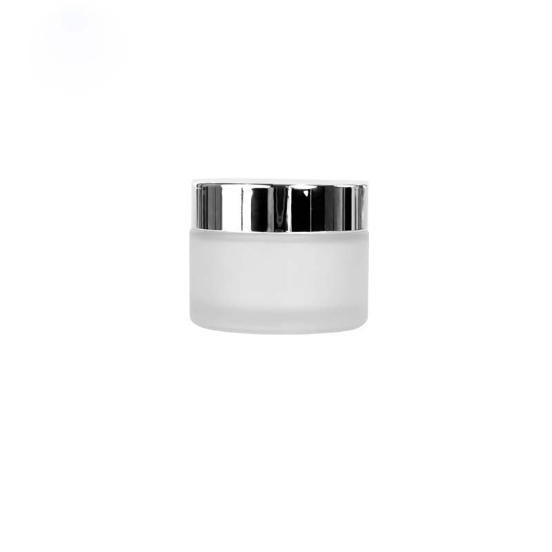 30g 30ml frosted glass cosmetic cream jar containers with aluminum lid