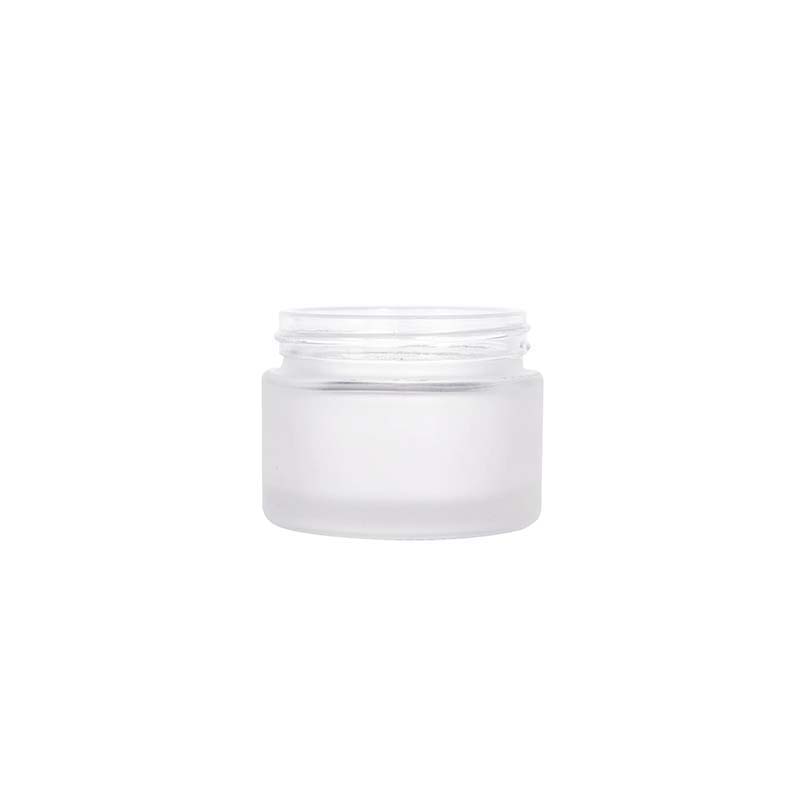 30g 30ml frosted glass cosmetic cream jar containers with aluminum lid