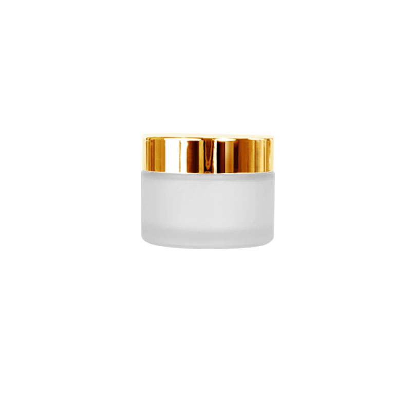 30g 30ml frosted glass cosmetic cream jar containers with aluminum lid