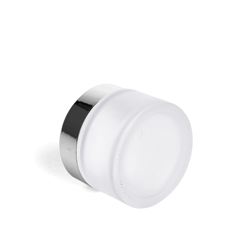 30g 30ml frosted glass cosmetic cream jar containers with aluminum lid