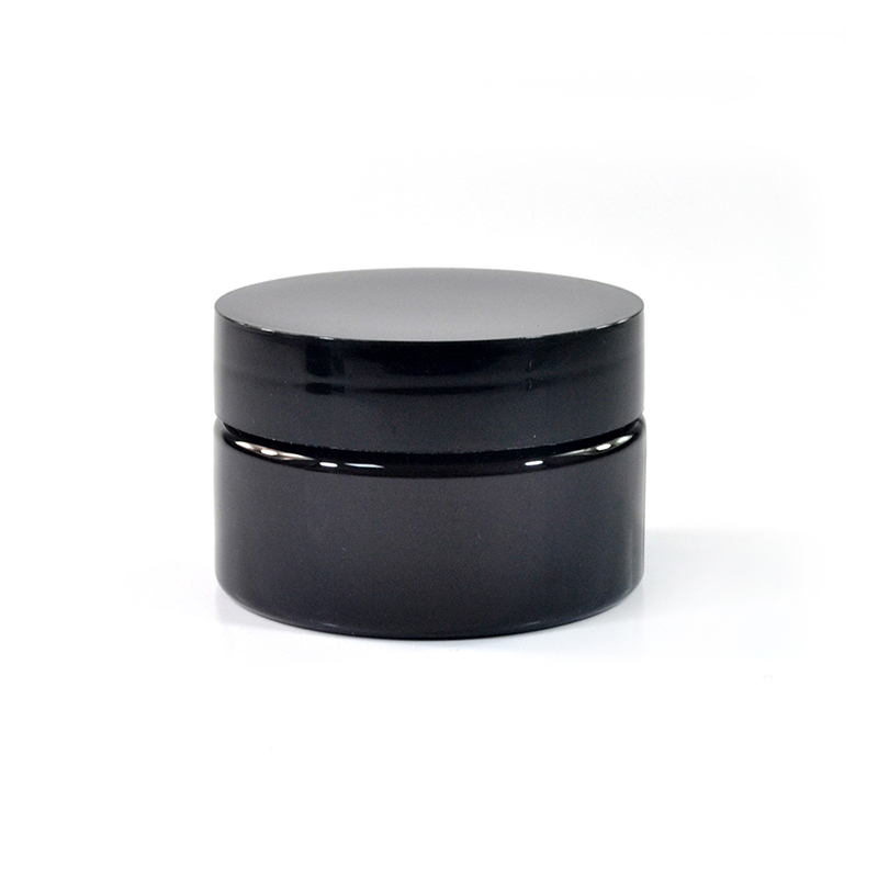 30g 40g 50g 60g 80g Amber Single Wall PET Plastic Jars with Smooth Lined black screw Lid