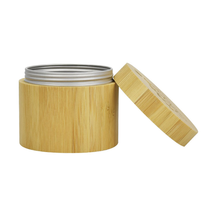 30g 50g 100g 120g 150g 200g eco friendly skincare packaging cosmetic bamboo and aluminum cream jar