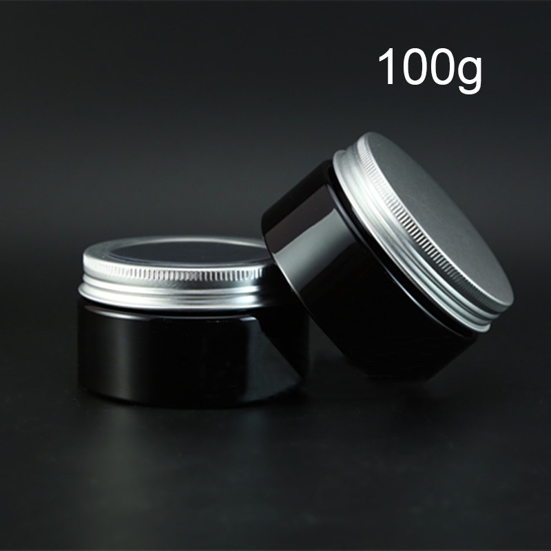 30g 50g 100g 150g 200g 250g 300g 500g Clear Bottom Aluminum Metal Cap Amber Empty Cream Jar Plastic Cosmetic cream Jar