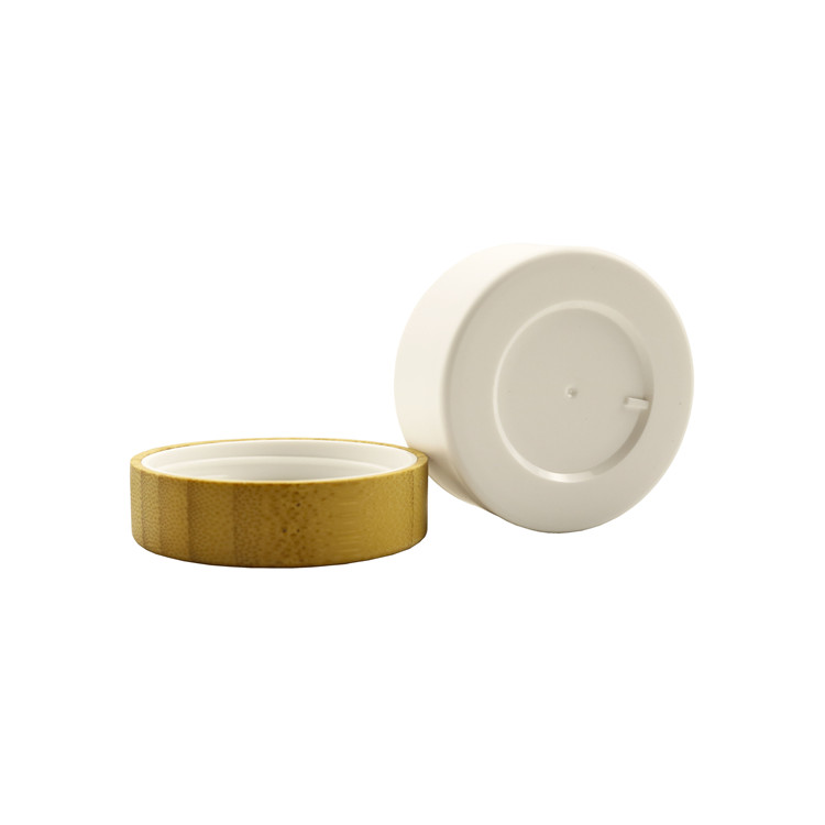 30g 50g 100g 150g 200g 250g PET PP frosted clear white bamboo cosmetic packaging jar with bamboo