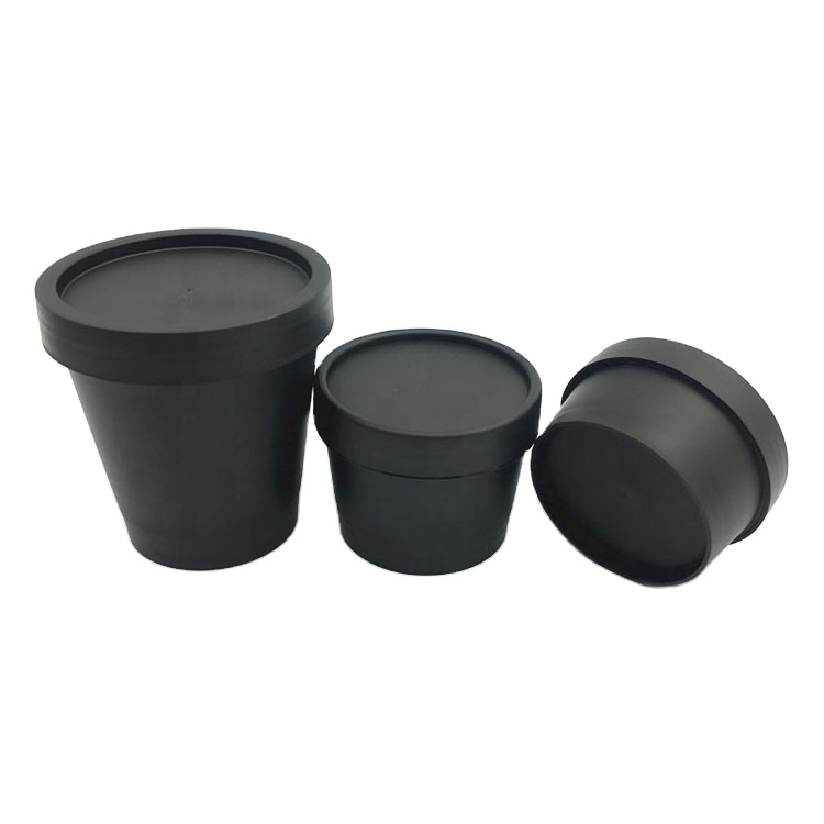 30g 50g 100g 150g 200g Black Plastic Cream Containers DIY Cosmetic PP Box Face Mask Jar