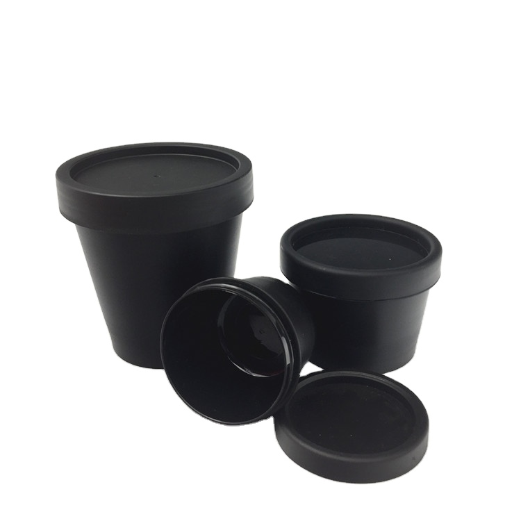 30g 50g 100g 150g 200g Black Plastic Cream Containers DIY Cosmetic PP Box Face Mask Jar