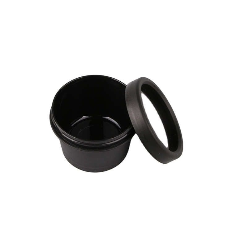 30g 50g 100g 150g 200g Black Plastic Cream Containers DIY Cosmetic PP Box Face Mask Jar