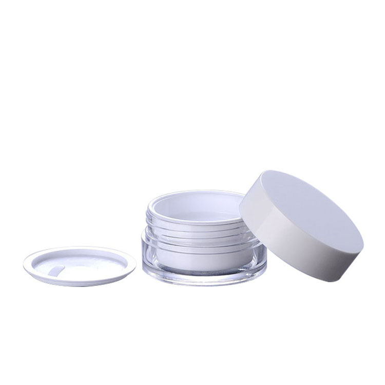 30g 50g 100g 150g 200g Cosmetic clear PETG jar with white plastic lid