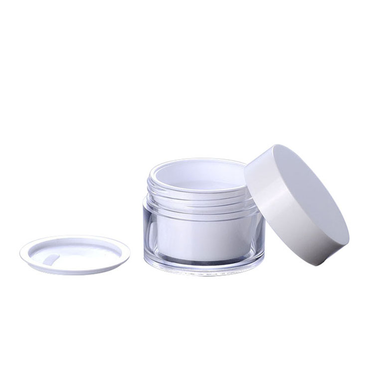 30g 50g 100g 150g 200g Cosmetic clear PETG jar with white plastic lid