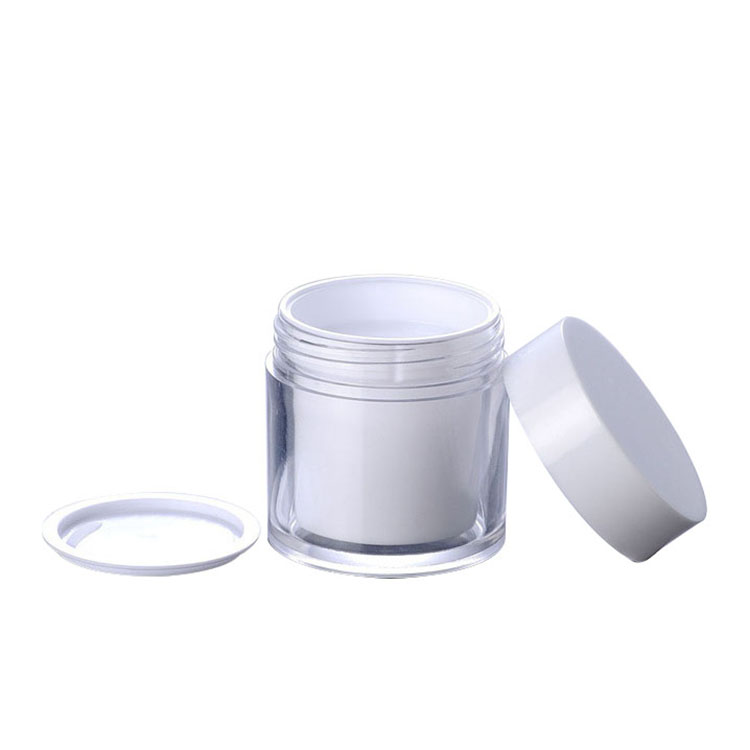 30g 50g 100g 150g 200g Cosmetic clear PETG jar with white plastic lid