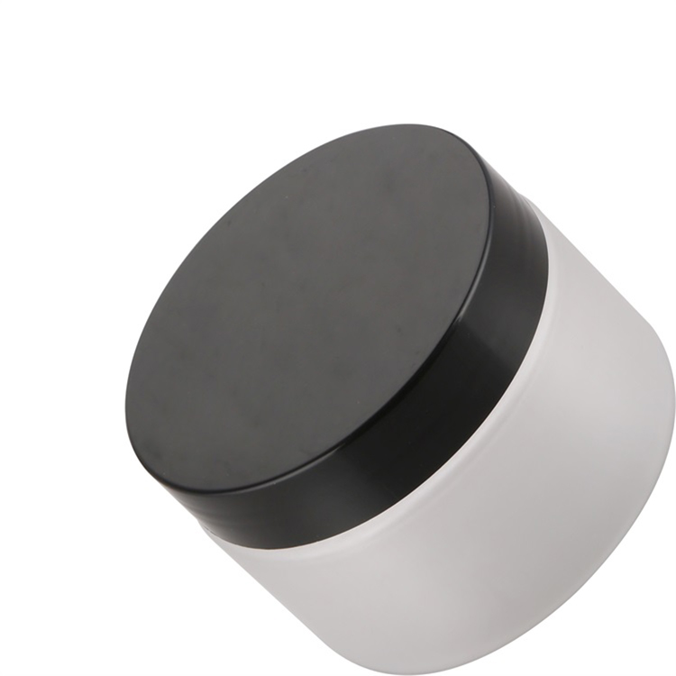 30g 50g 100g 150g 200g Cosmetic clear plastic jar with black plastic lid