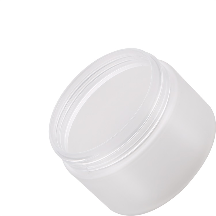 30g 50g 100g 150g 200g Cosmetic clear plastic jar with black plastic lid