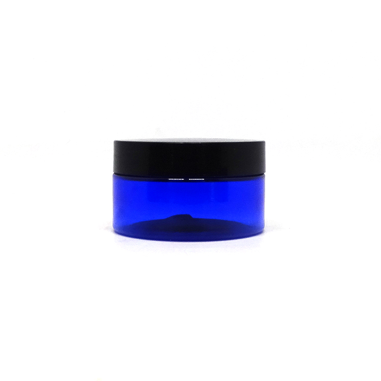 30g 50g 100g 150g 200g Cylinder Plastic Empty PET Refillable Cream Facial Makeup Lotion Container Blue Cosmetic Jars