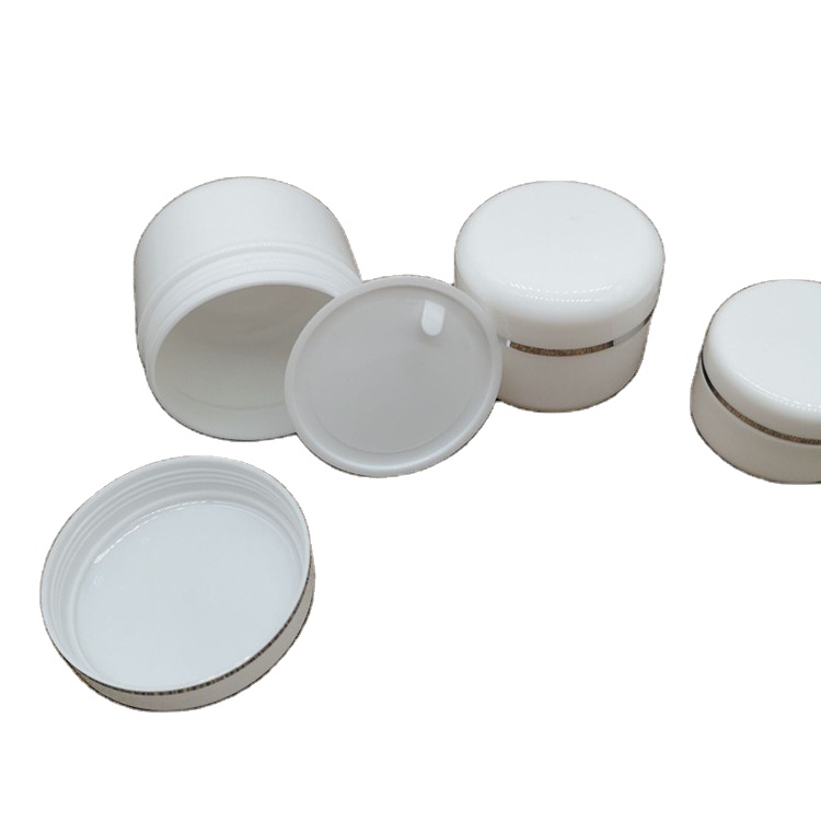 30g/50g/100g/150g Round Empty Double Wall Skin Care Cream PP Container Jar white Cosmetics Packaging Plastic Cream Jars