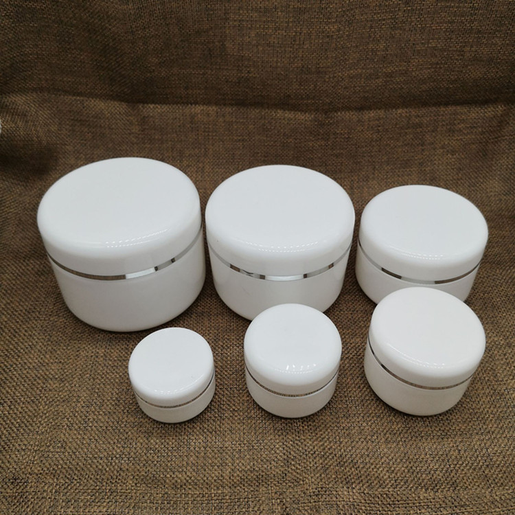 30g/50g/100g/150g Round Empty Double Wall Skin Care Cream PP Container Jar white Cosmetics Packaging Plastic Cream Jars