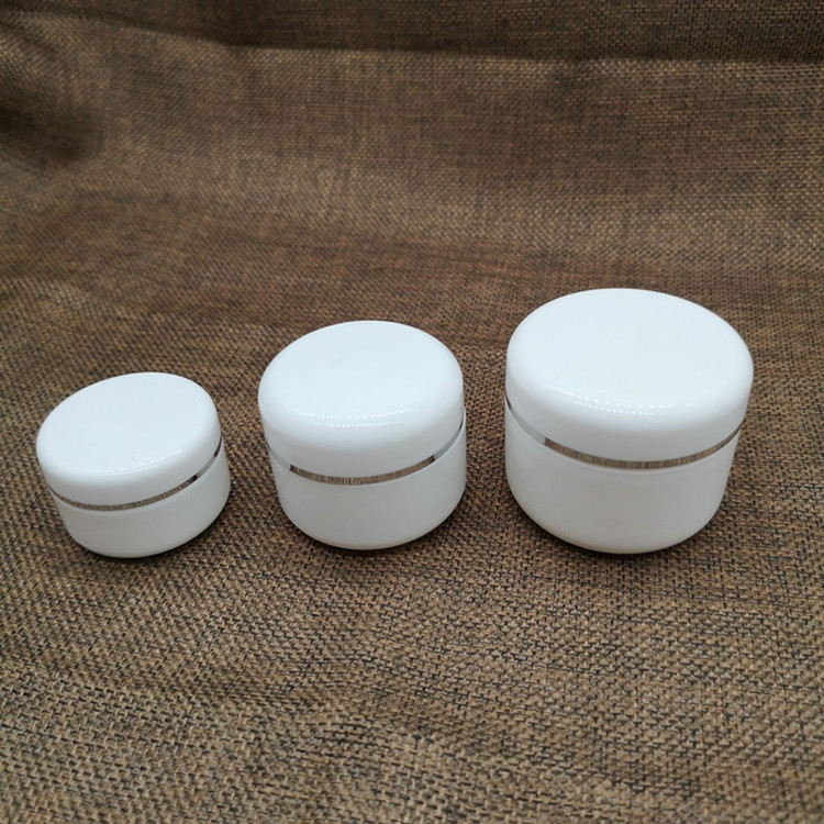 30g/50g/100g/150g Round Empty Double Wall Skin Care Cream PP Container Jar white Cosmetics Packaging Plastic Cream Jars