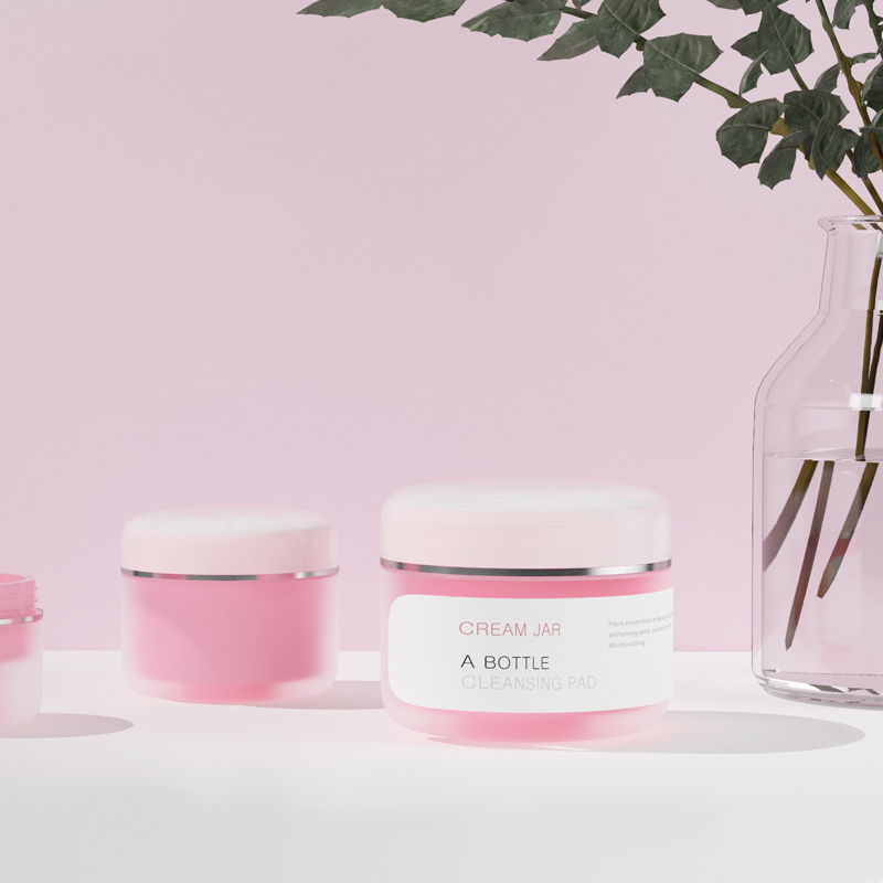 30g/50g/100g/150g Round Empty Frosted Double Wall Skin Care Cream PP Container Jar Pink Cosmetics Packaging Plastic Cream Jars