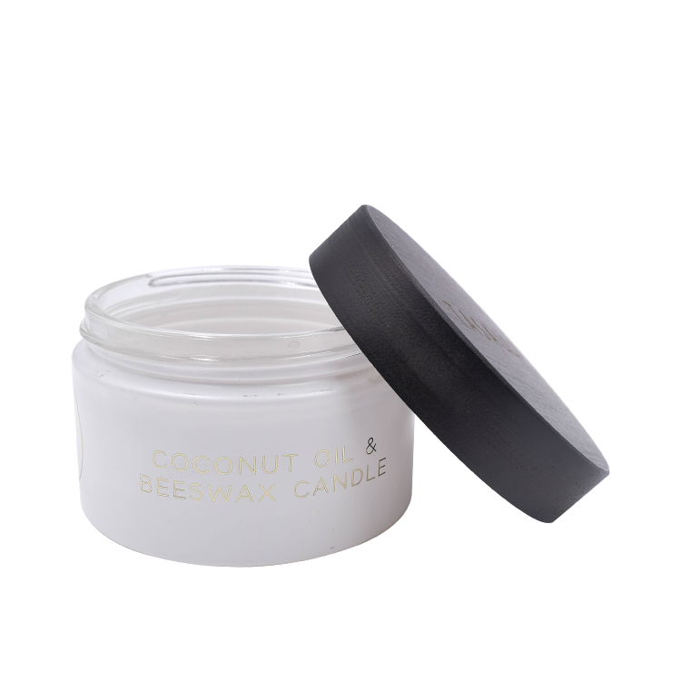 30g 50g 100g 200g 250g Black wooden lid large glass empty jar for cosmetic lotion body butter