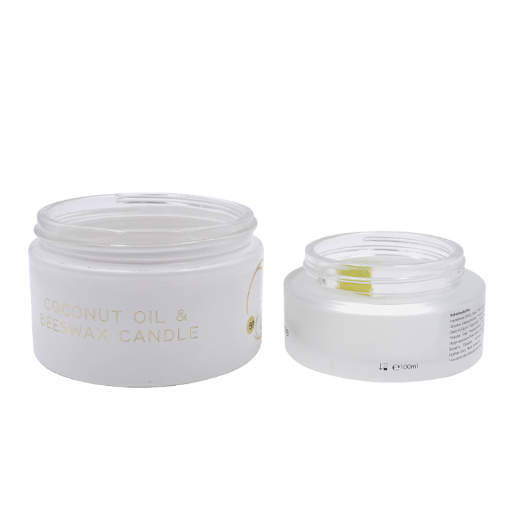 30g 50g 100g 200g 250g Black wooden lid large glass empty jar for cosmetic lotion body butter