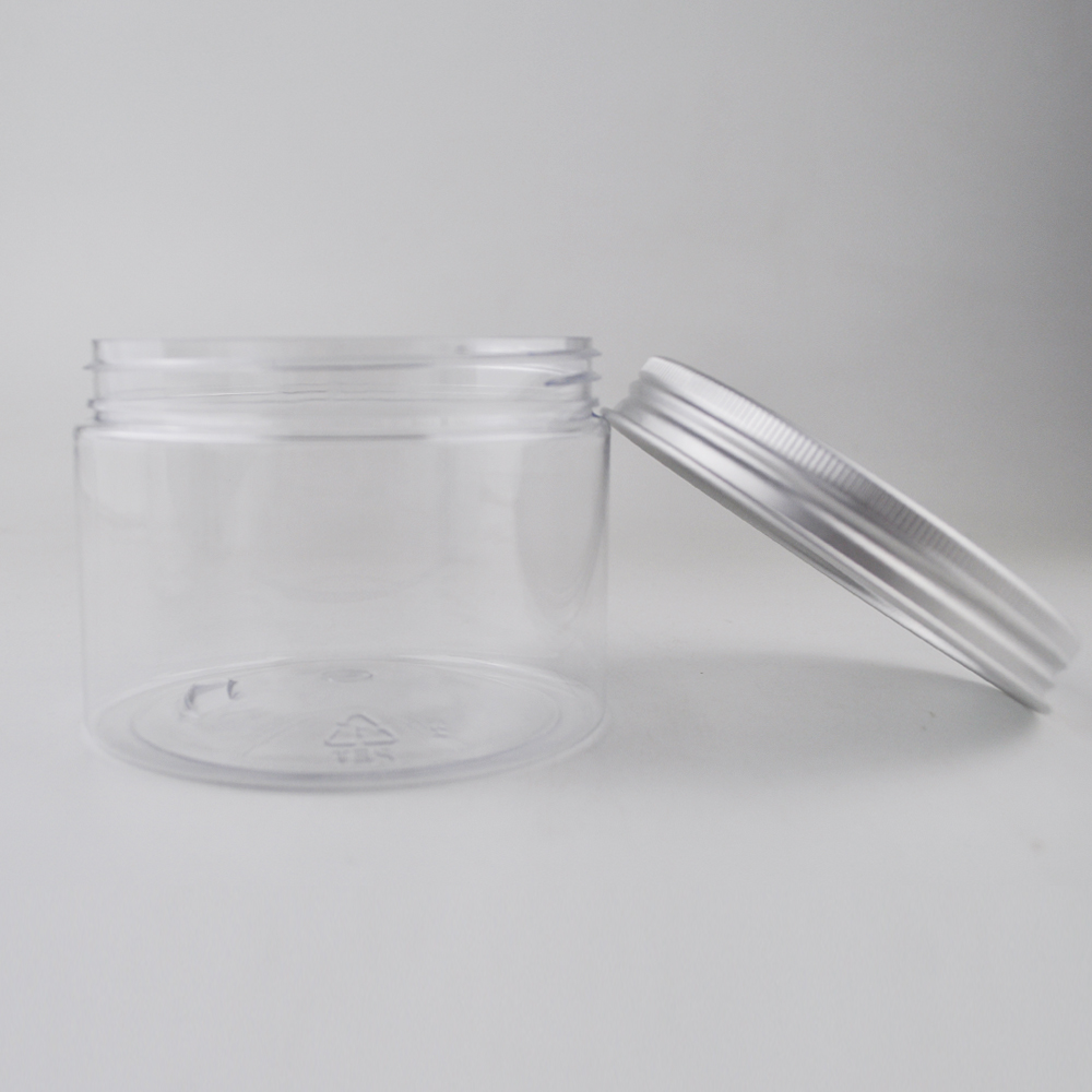 30g 50g 100g 200g 300g 8oz 10oz refillable makeup cosmetic face cream white plastic cream jar with gold line dome lid
