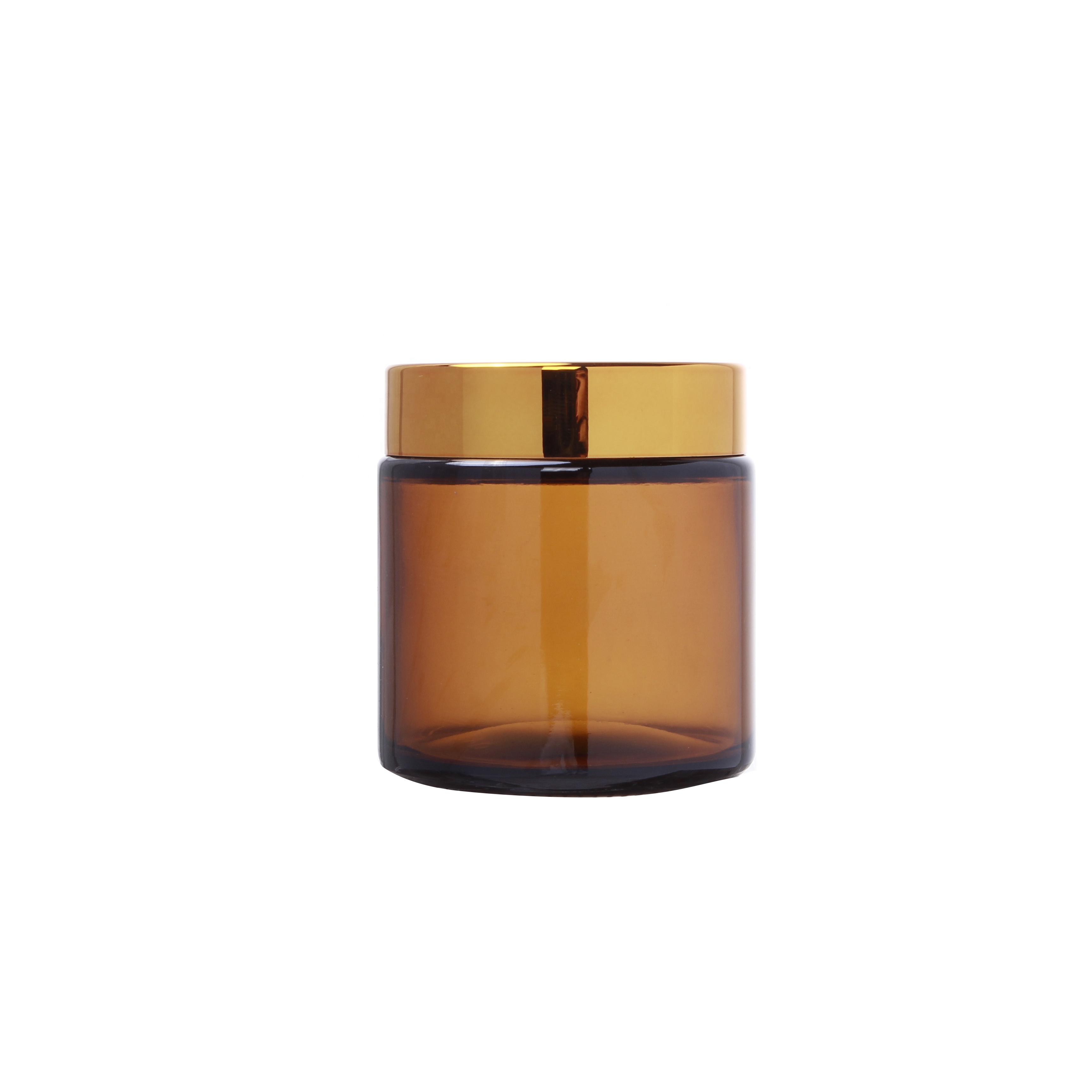 30g 50g 100g Amber Glass Candle Jar Straight Sided Amber Jar With Screw Top