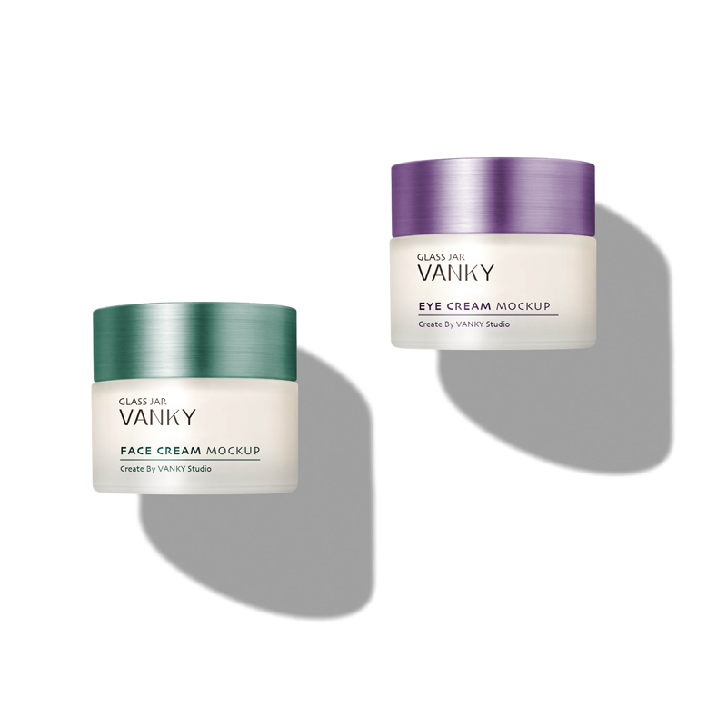 30g 50g 100g Clear Glass Cream Cosmetic Jar can be customized with your per design