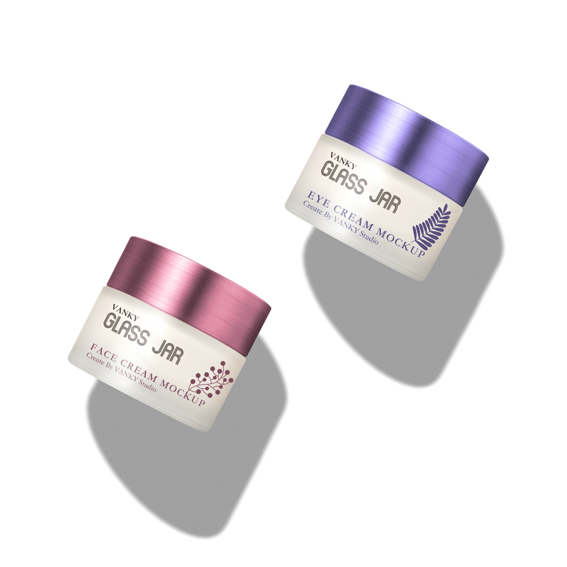 30g 50g 100g Clear Glass Cream Cosmetic Jar can be customized with your per design
