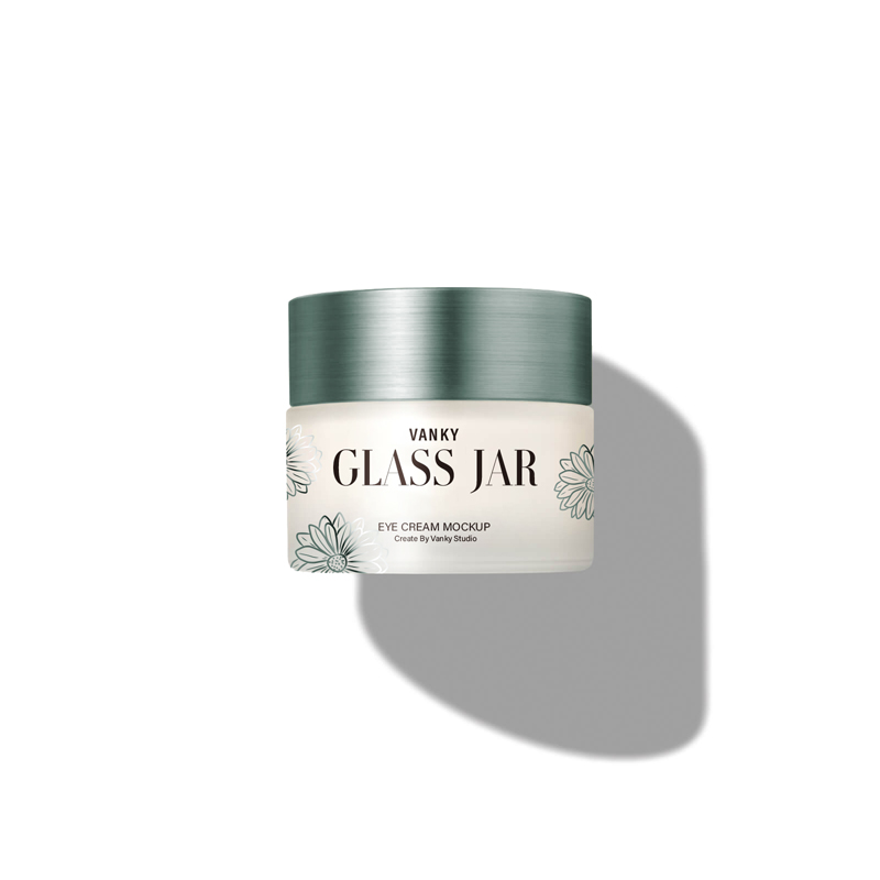 30g 50g 100g Clear Glass Cream Cosmetic Jar can be customized with your per design