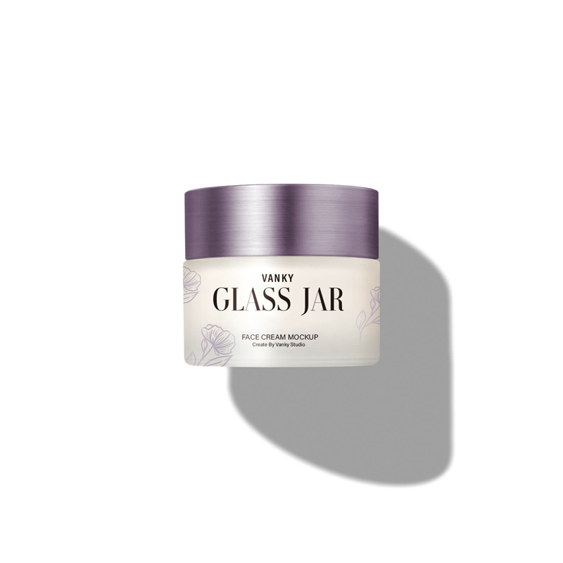 30g 50g 100g Clear Glass Cream Cosmetic Jar can be customized with your per design