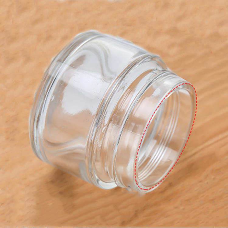 30g 50g 100g Empty Container Frosted Cosmetic Glass Body Cream Jar with Bamboo Cap for Lotion