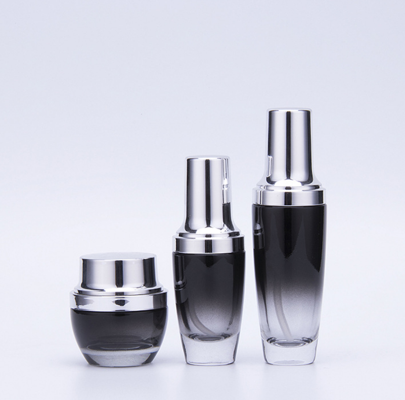 30g 50g 100g Empty Jars Essential Oil Serum Skin Care Skincare Liquid Glass Luxury Cosmetic Packaging Lotion Bottle with Pump