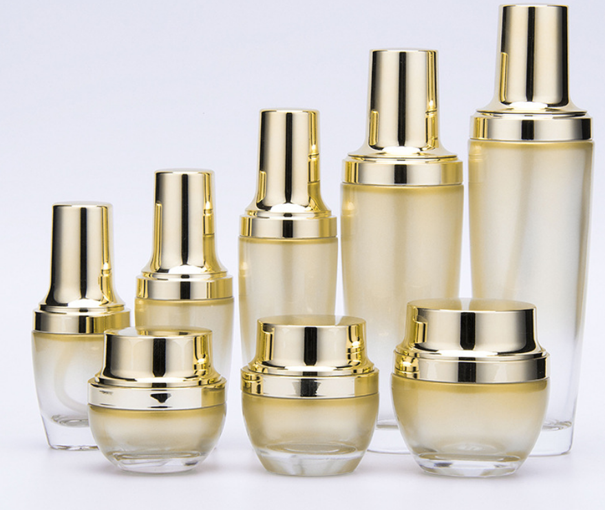 30g 50g 100g Empty Jars Essential Oil Serum Skin Care Skincare Liquid Glass Luxury Cosmetic Packaging Lotion Bottle with Pump