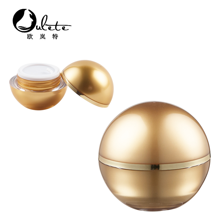 30g 50g 100g Factory wholesales custom made cosmetic acrylic plastic ball shape cream jar