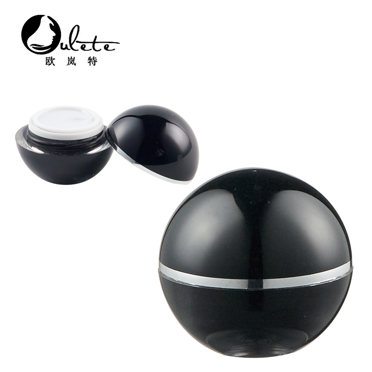 30g 50g 100g Factory wholesales custom made cosmetic acrylic plastic ball shape cream jar