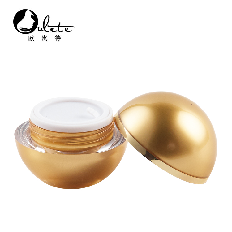 30g 50g 100g Factory wholesales custom made cosmetic acrylic plastic ball shape cream jar