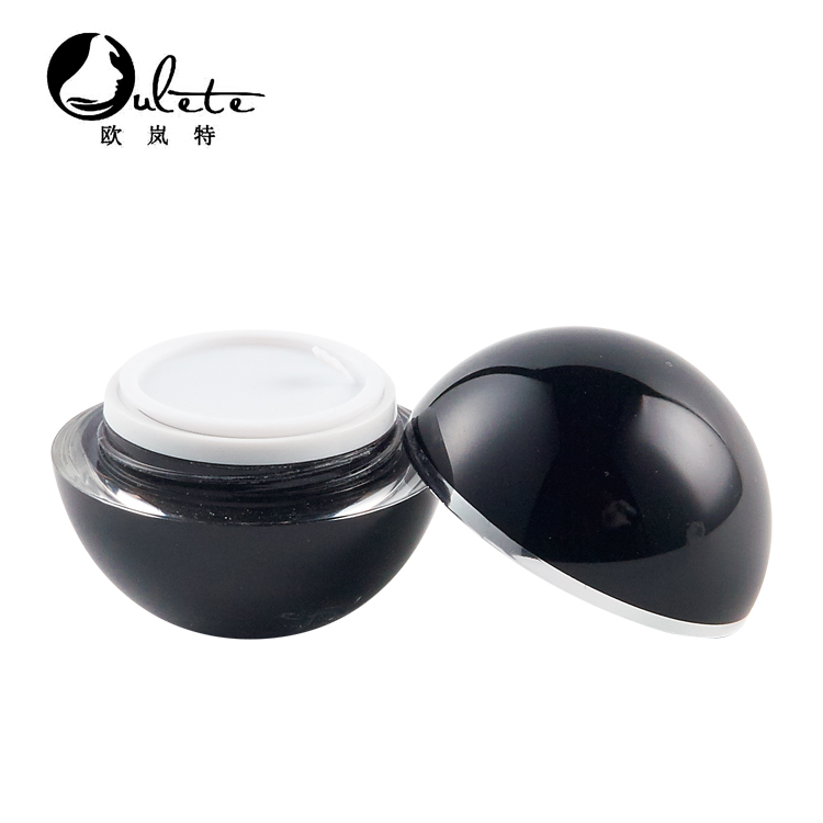 30g 50g 100g Factory wholesales custom made cosmetic acrylic plastic ball shape cream jar