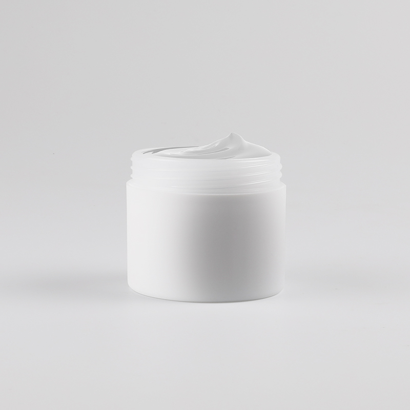 30g 50g 100g High quality Empty PP Frosted White double-layer Skin care cream jars Hot silver edge Plastic jars
