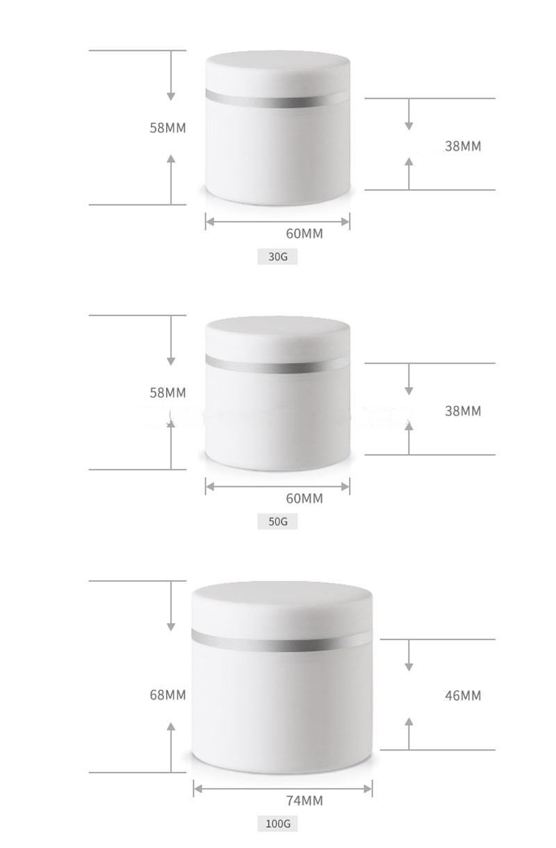 30g 50g 100g PP Double Wall Thick Hand Cream Container for Lotions and Creams