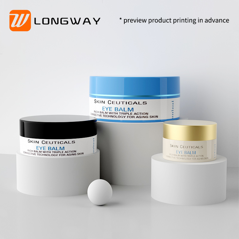 30g 50g 100g Sunk Bottom White Empty Round Cosmetic Plastic Cream Jar with Lid for Lip Balm Body Container Packaging