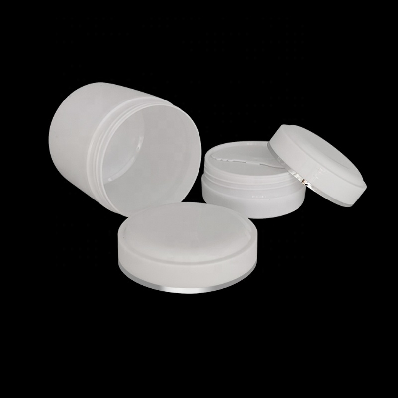 30g 50g 100g White empty cosmetic packaging plastic cream jar with lid spoon for lip balm body container