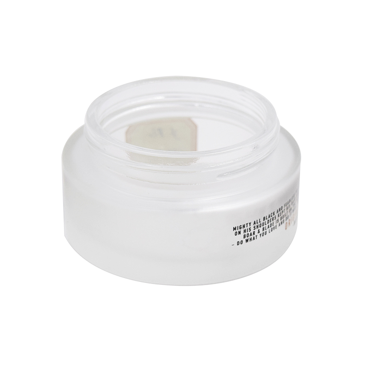 30g 50g 100g cosmetic frosted glass jars with bamboo wood cap