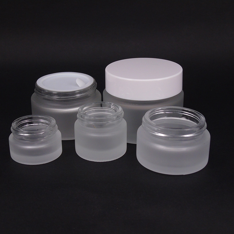 30g 50g 100g cosmetic glass jars frost cream jars 30ml 50ml 100ml