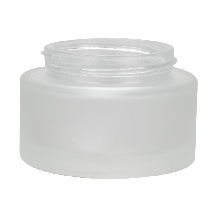 30g 50g 100g cosmetic glass jars manufacturer frosted glass jar with bamboo cap