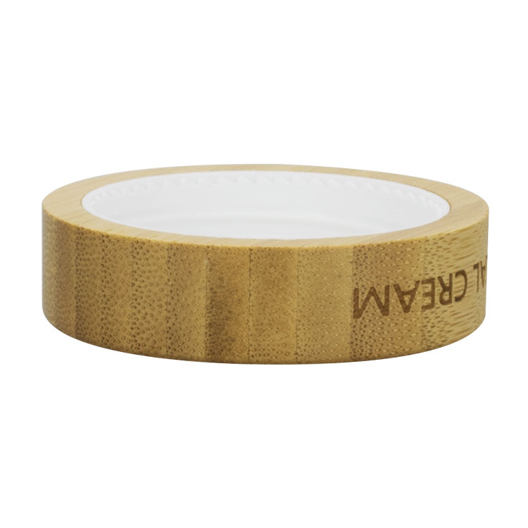 30g 50g 100g cosmetic glass jars manufacturer frosted glass jar with bamboo cap