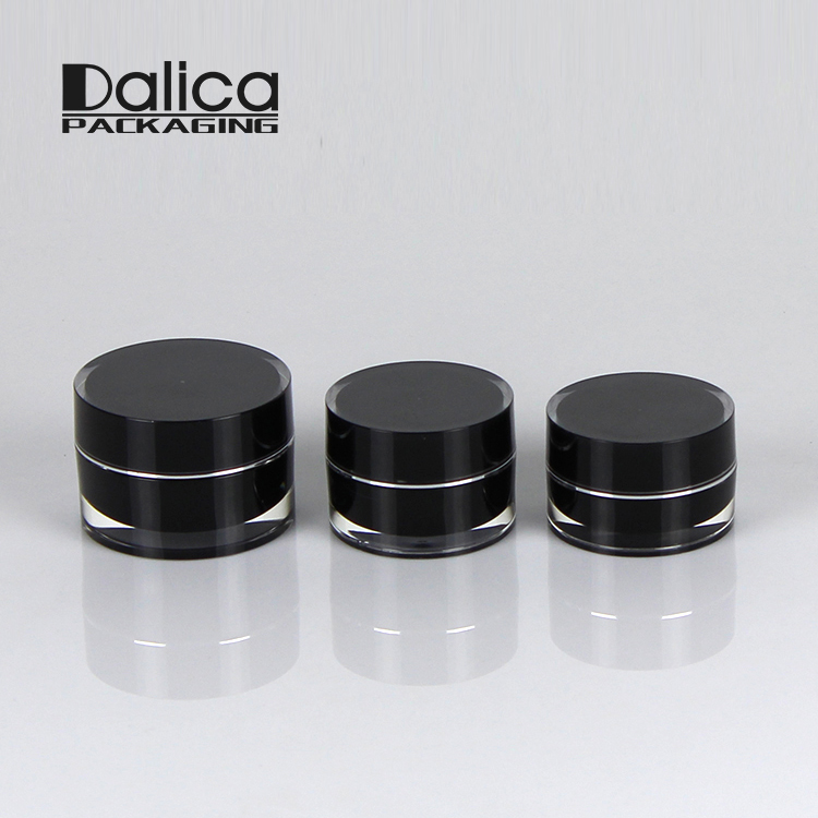 30g 50g 100g new custom print round black acrylic cream jar