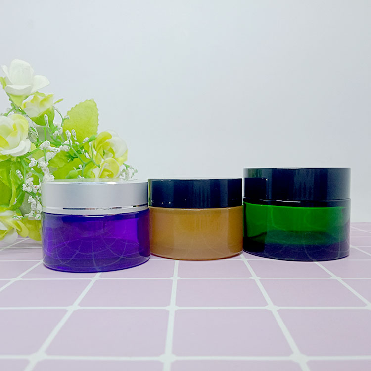 30g 50g 100g purple cosmetic glass jar 30g 50g purple glass cosmetic jar with aluminum cap