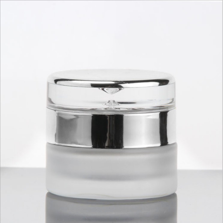 30g 50g 100ml 150ml personal care luxury cosmetic packaging suit bamboo cap clear and frosted glass with lotion pump
