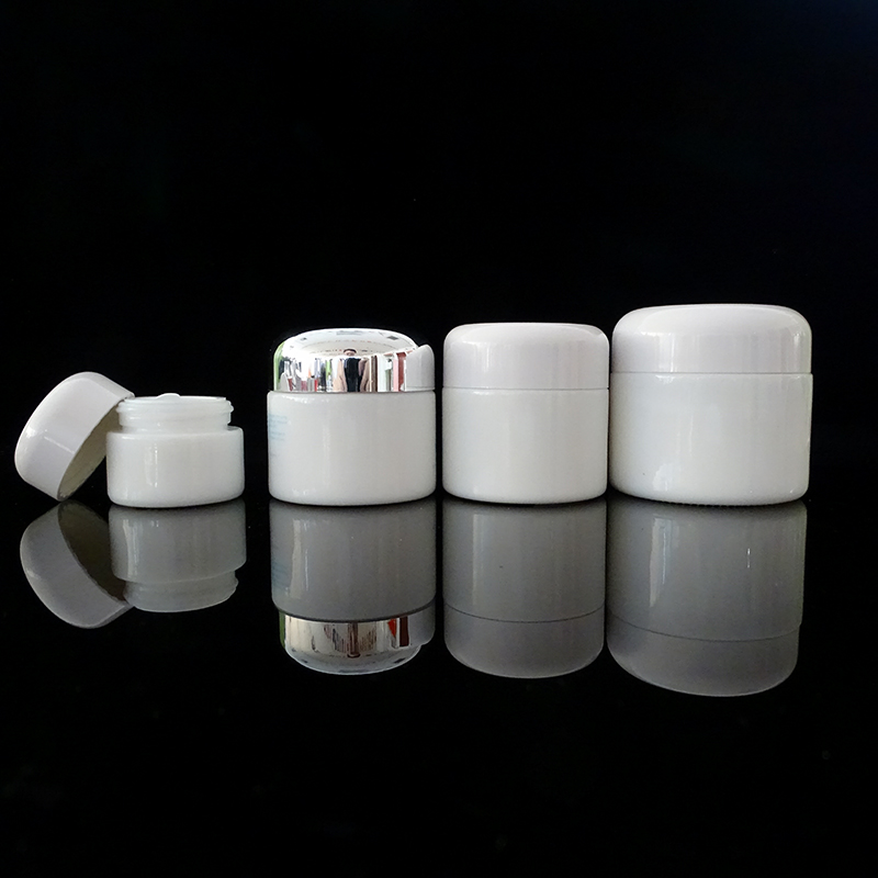 30g 50g 100ml Wholesale opal porcelain white ceramic glass cosmetic cream jar 100g