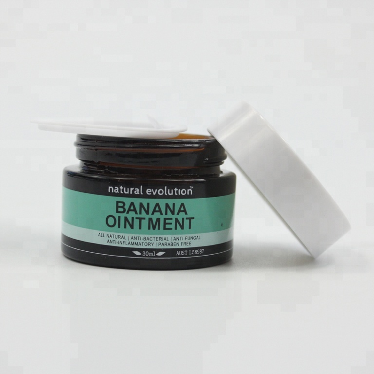 30g 50g 1oz 2oz 4oz High quality frosted clear cosmetic glass jar cream glass jar with logo printing with bamboo lid